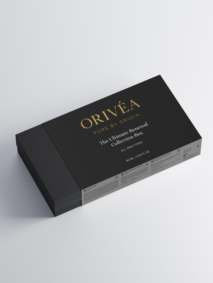 Black box with 'Orivea' branding on a light gray background