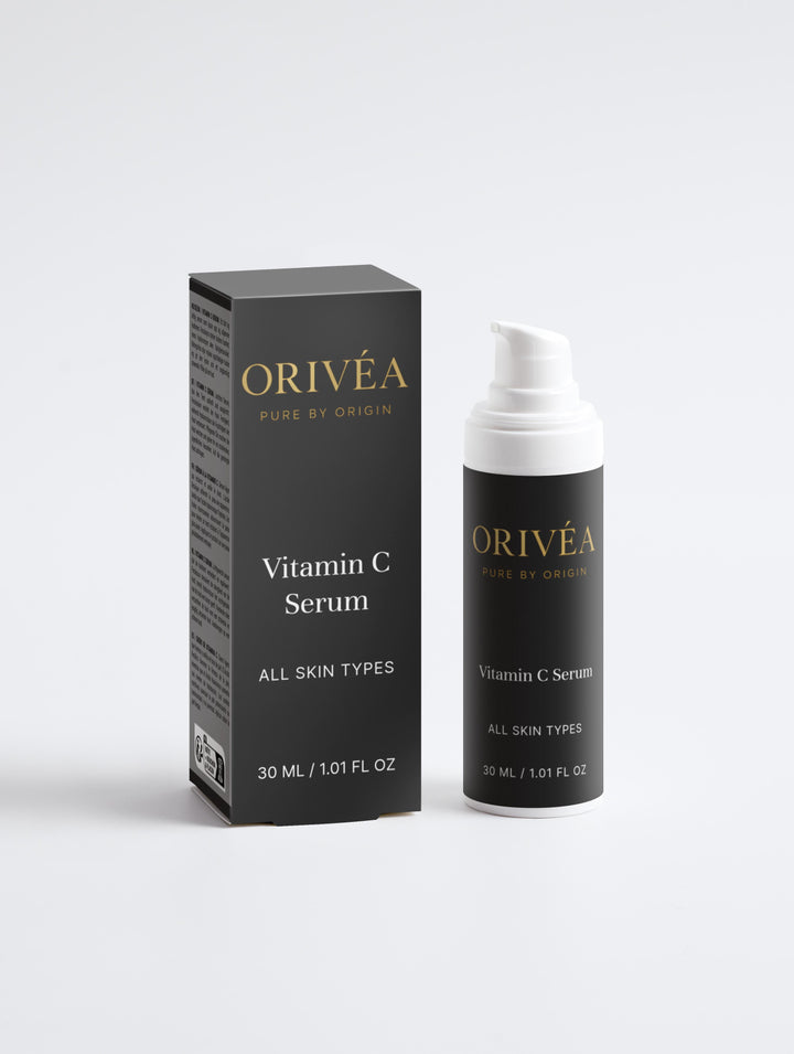 Orivea Vitamin C Serum packaging on a white background