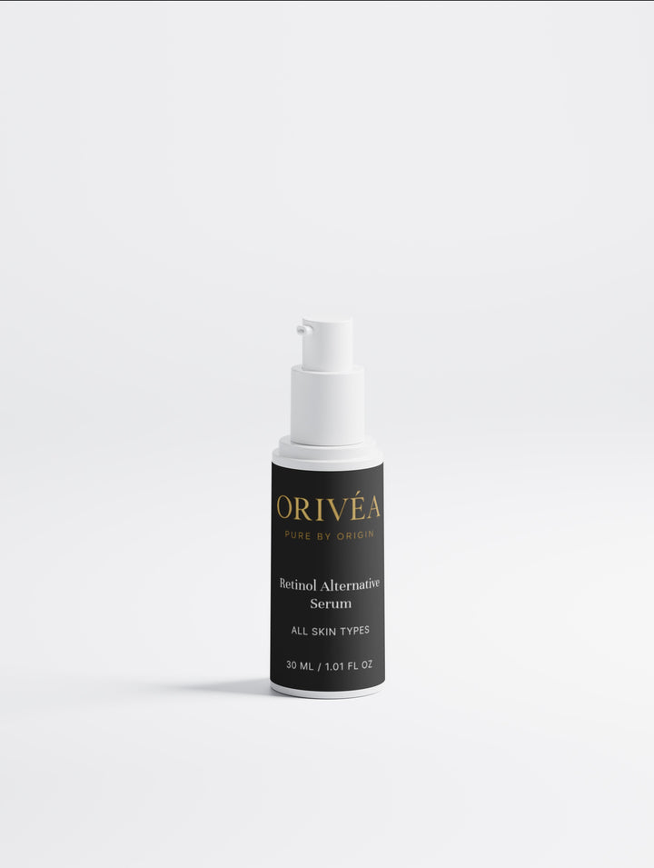 Orivéa serum bottle on a white background