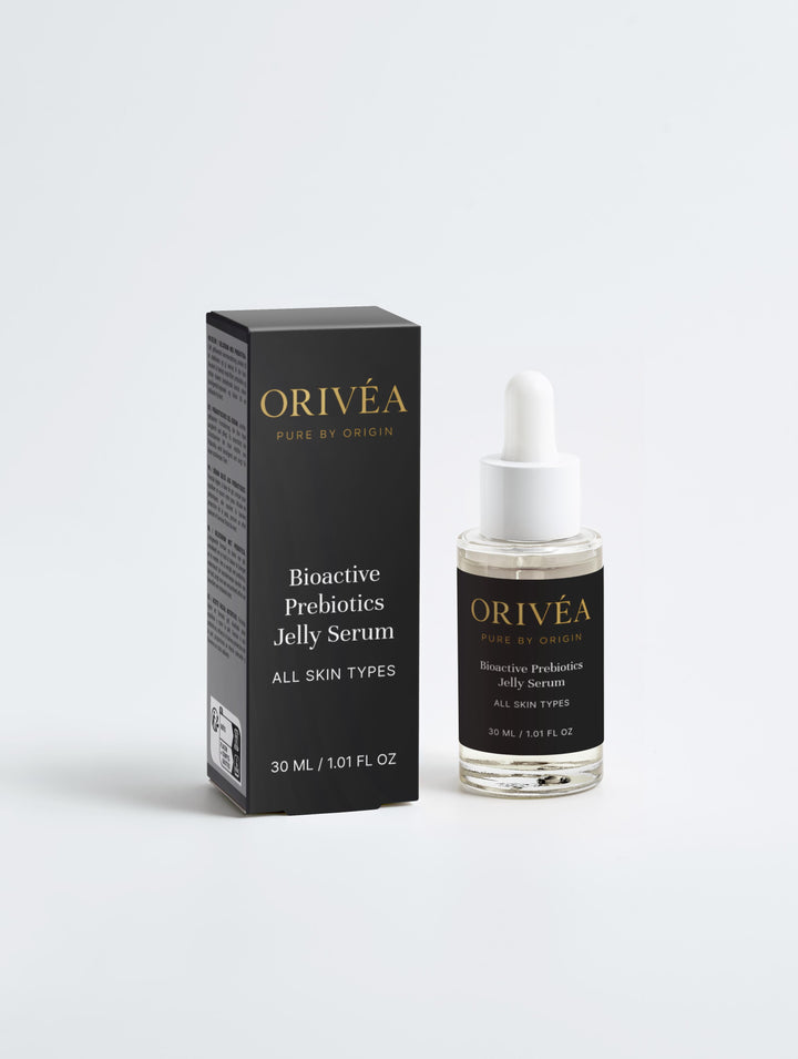 Orivea Bioactive Prebiotics Jelly Serum with packaging on a white background