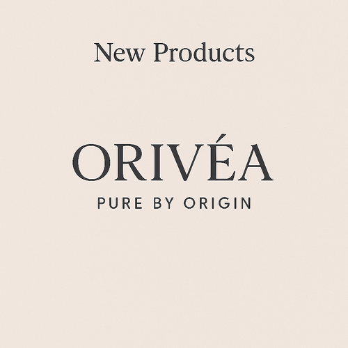 Orivéa logo on a beige background with 'New Products' text